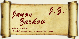 Janoš Žarkov vizit kartica